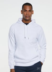 Hackett Amr Logo Hoodie Tröjor Herr Vita | XDJZTR-862