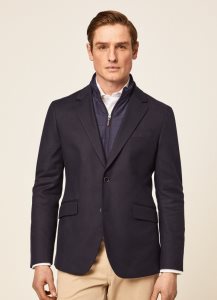 Hackett Blazer In Italian Fabric Blazers Herr Marinblå | CBQRTW-219