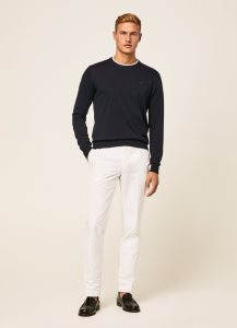 Hackett Core Kensington Slim Fit Långbyxor Herr Vita | OMYJQB-830