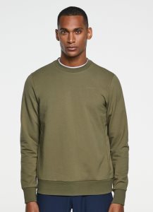 Hackett Crew Neck Logo Jumper Tröjor Herr Olivgröna | LRNGBM-490