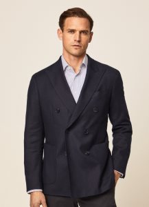 Hackett Double-button Blazers Herr Marinblå | NRBCVQ-207