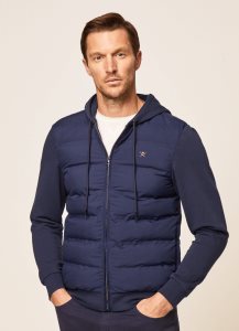 Hackett Hybrid Jacket Tröjor Herr Marinblå | VZIACE-894