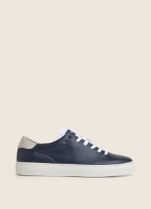 Hackett Klassiska Läder Sneakers Träningsskor Herr Blå | NQDJFV-052