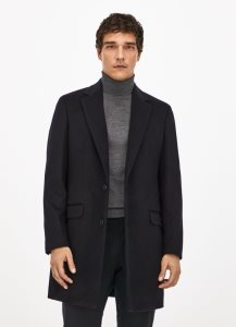 Hackett Klassiska Ull Cashmere Overcoat Jacka Herr Marinblå | UKDANL-583