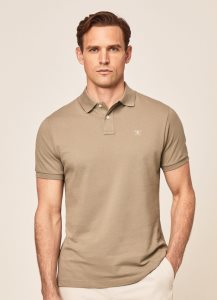 Hackett Pique Korta Sleeve Piketröja Herr Khaki | POIHCX-371