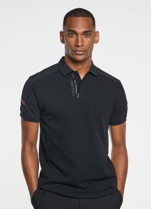 Hackett Pique Korta Sleeve Piketröja Herr Svarta | QGMUCD-160