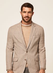 Hackett Prince Of Wales Bomull Blazers Herr Grå Bruna | ZMOYJE-834