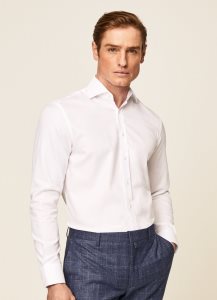 Hackett Slim Fit Oxford Skjorta Herr Vita | GBJQTA-714