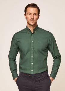 Hackett Slim-fit Oxford Skjorta Herr Gröna | YSRDEJ-295