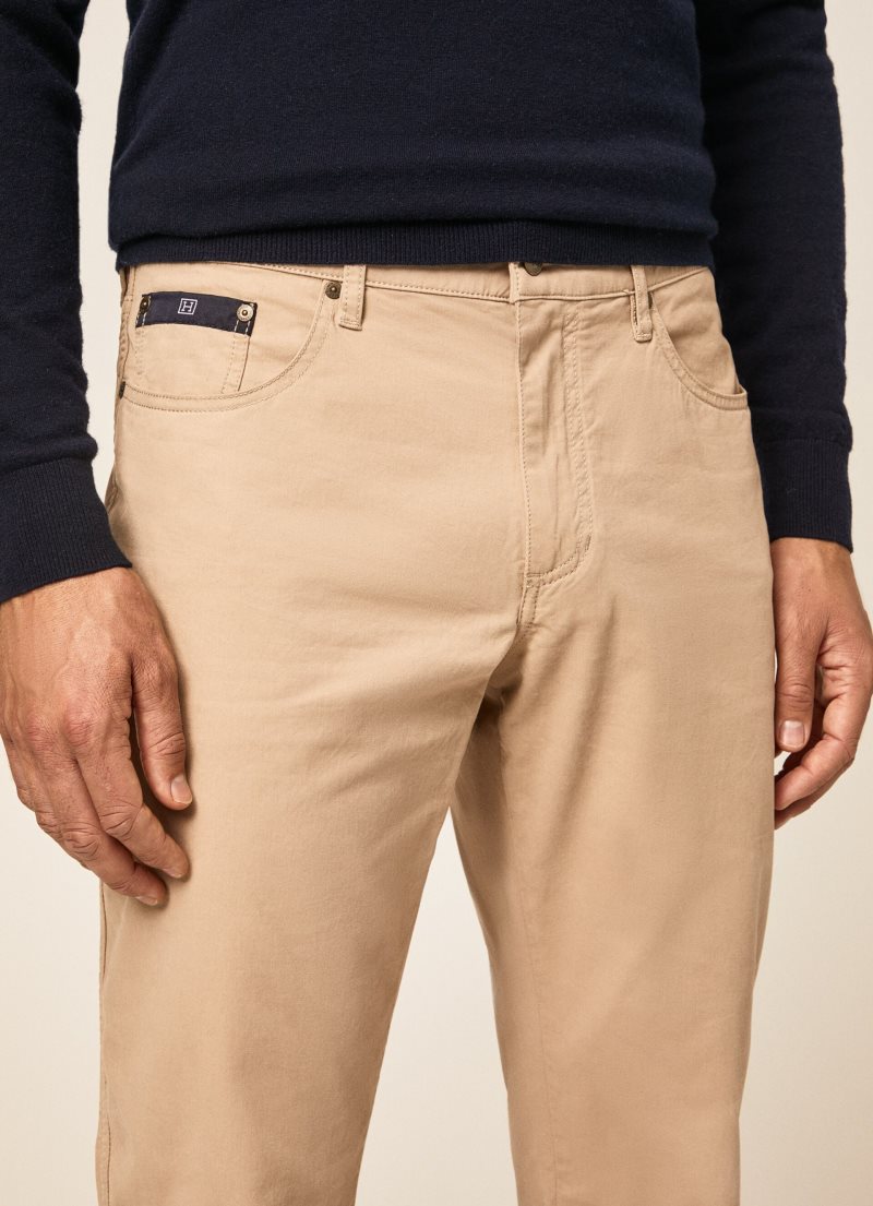 Hackett 5-pocket Regular Fit Långbyxor Herr Beige | ROJWIQ-012