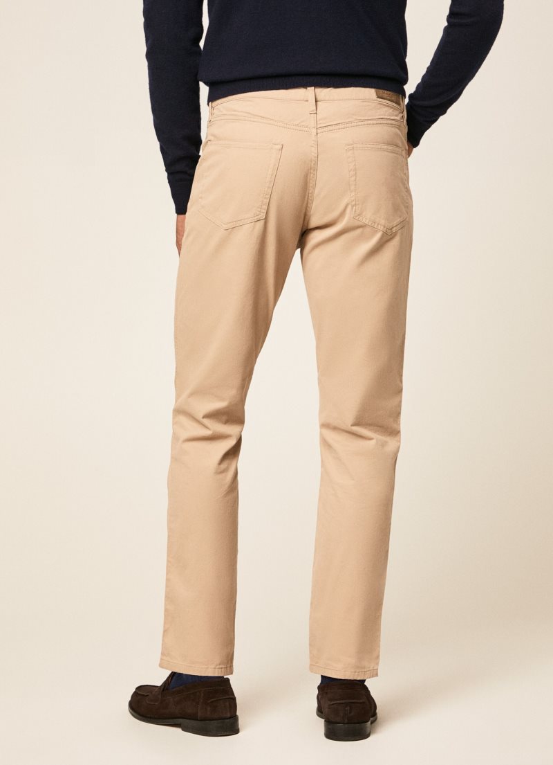 Hackett 5-pocket Regular Fit Långbyxor Herr Beige | ROJWIQ-012