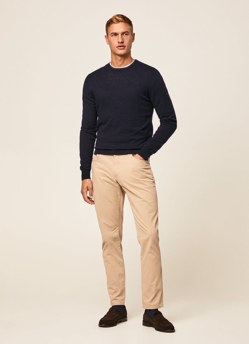 Hackett 5-pocket Regular Fit Långbyxor Herr Beige | ROJWIQ-012