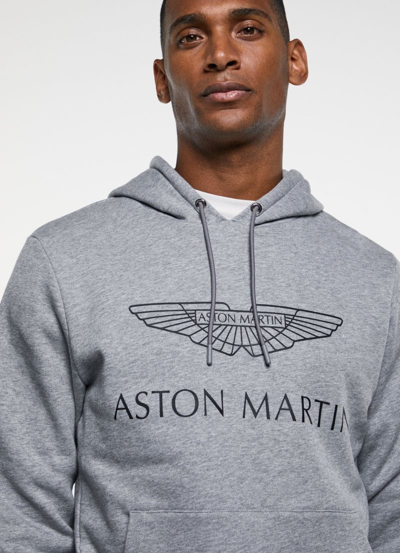 Hackett Amr Logo Hoodie Tröjor Herr Grå | SIOZED-720