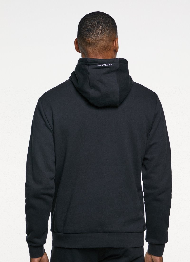 Hackett Amr Logo Hoodie Tröjor Herr Svarta | YXWNHC-716