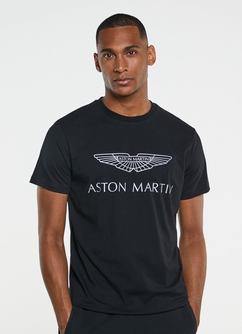 Hackett Amr Maxilogo T-shirt Herr Svarta | ULNDZE-476