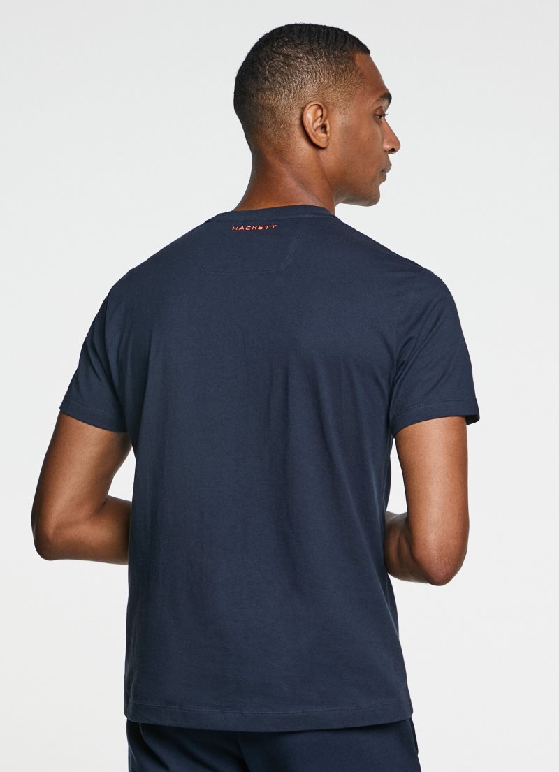 Hackett Amr T-shirt Herr Marinblå | BYPDSX-507