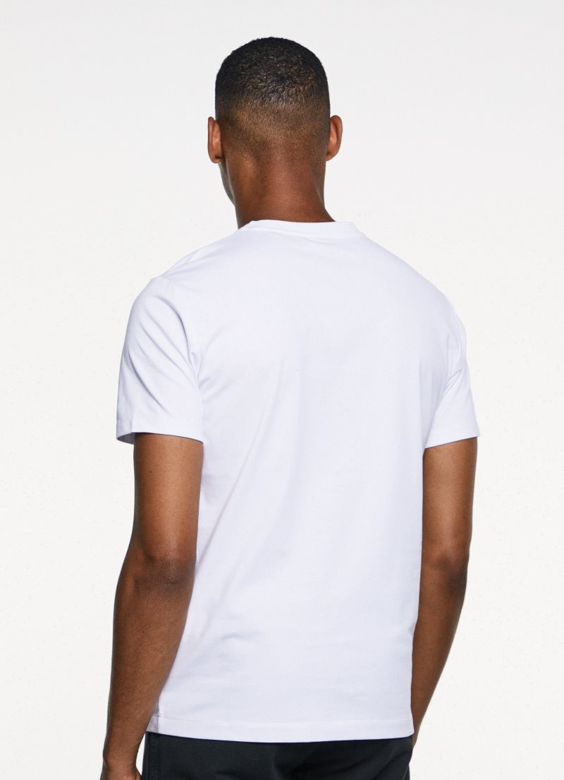 Hackett Basic Bomull T-shirt Herr Vita | DGVBYK-542