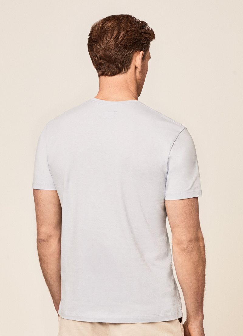 Hackett Basic Embroidered Logo T-shirt Herr Blå | FYBWZN-345