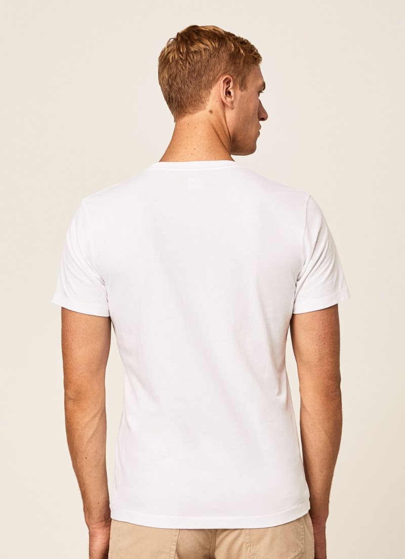 Hackett Basic Embroidered Logo T-shirt Herr Vita | KDVWXO-530