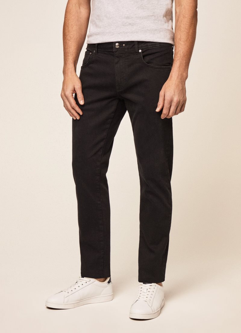 Hackett Black Slim Fit Jeans Herr Svarta | RBZPWX-263