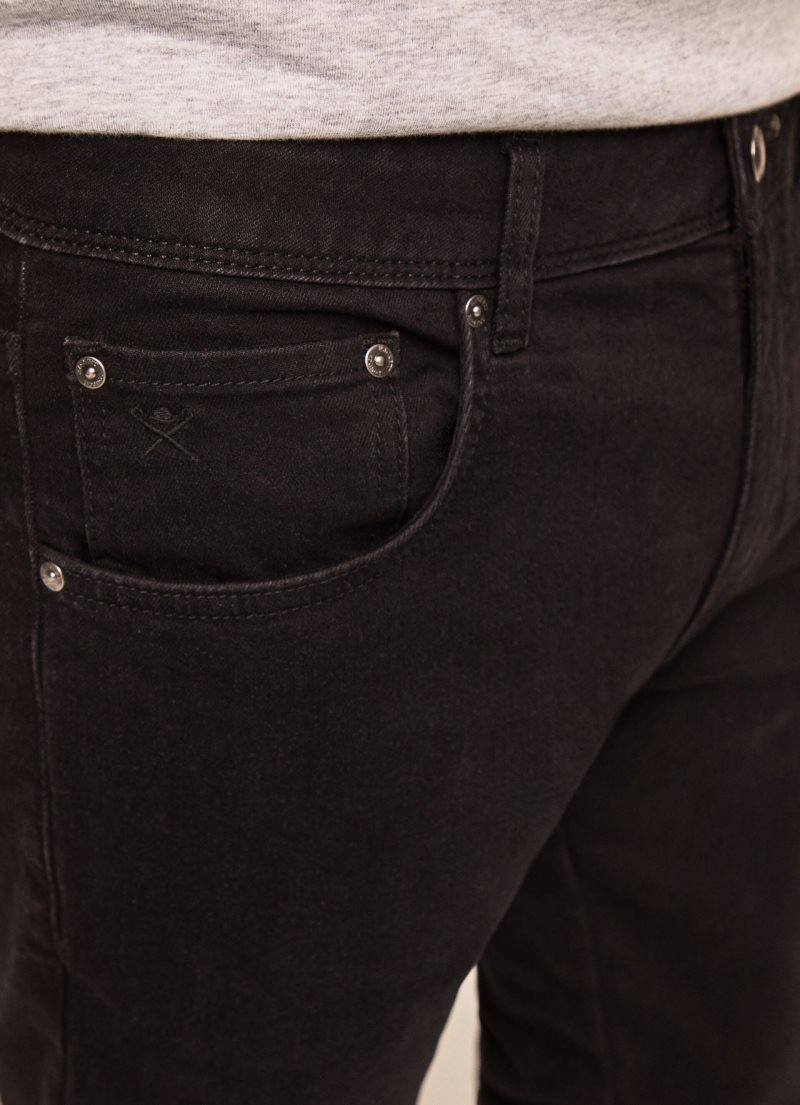 Hackett Black Slim Fit Jeans Herr Svarta | RBZPWX-263