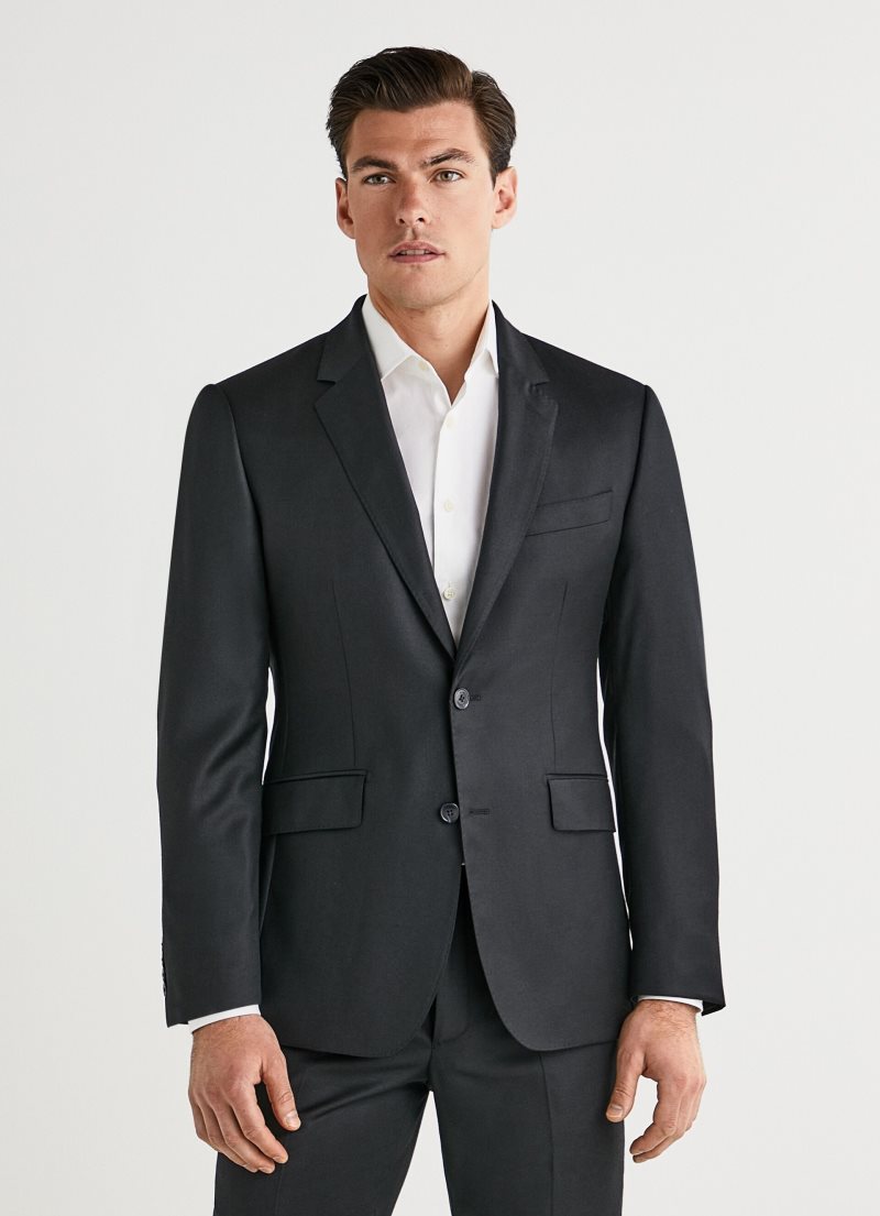 Hackett Blazer In Italian Fabric Kostymer Herr Svarta | QJAEML-134