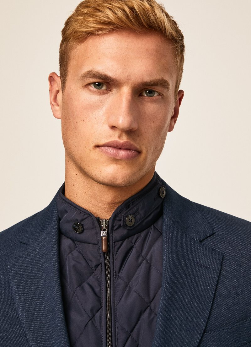 Hackett Blazer With Detachable Waistcoat Blazers Herr Blå | HVJKYD-980