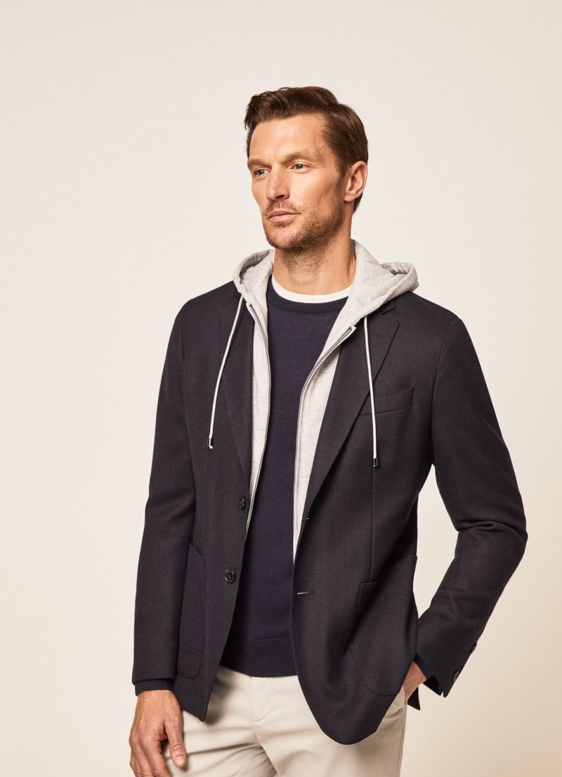 Hackett Blazer With Hood Blazers Herr Marinblå | UZGHQD-914