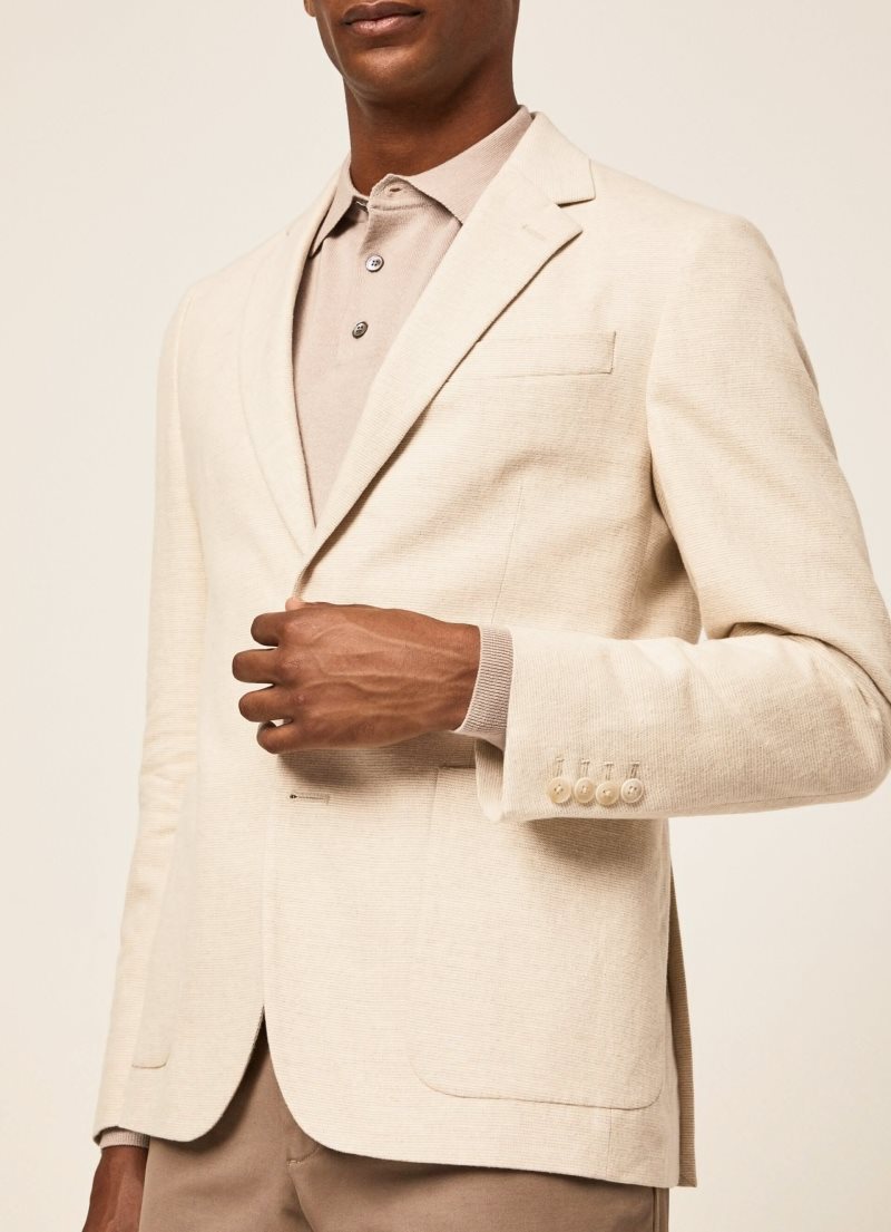 Hackett Bomull Linen Blazers Herr | MPCYEV-136