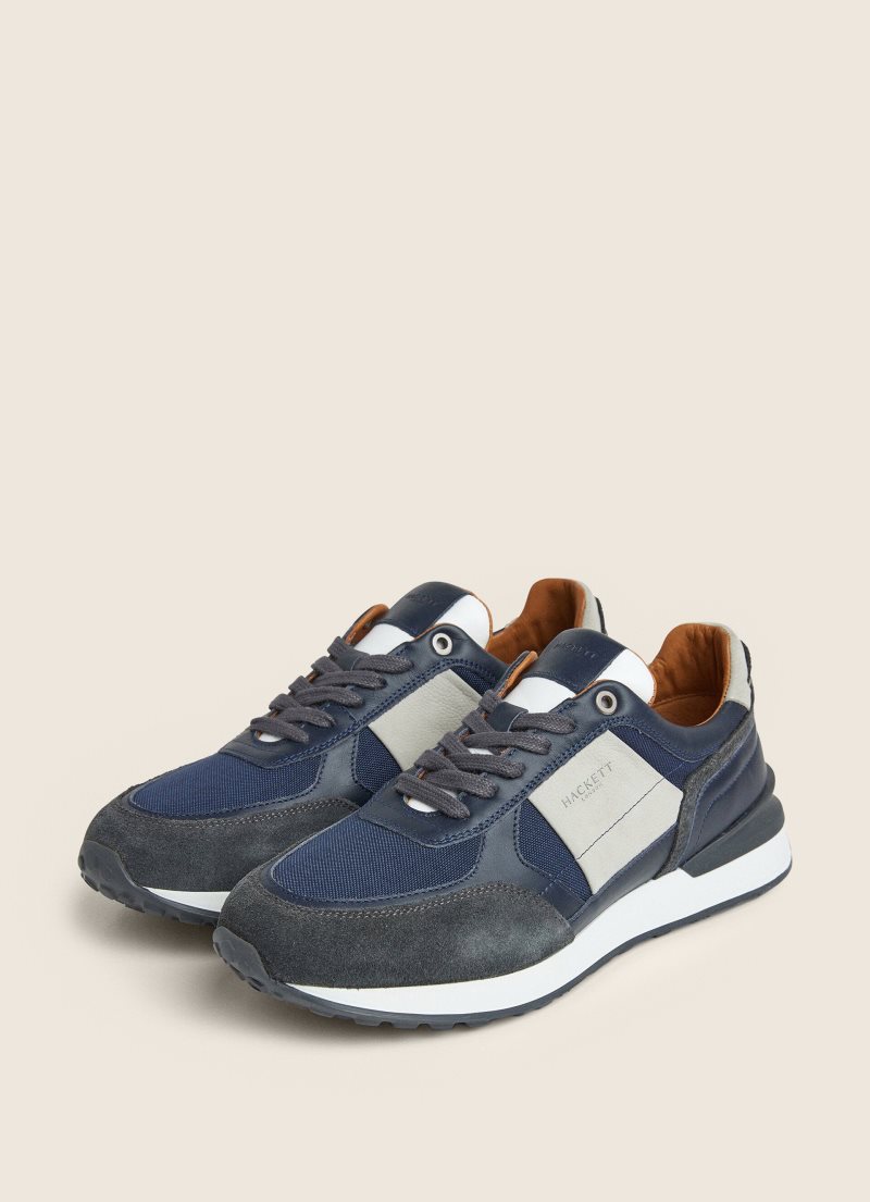 Hackett Combined Löpar Sneakers Casual Skor Herr Marinblå | GABKTL-652