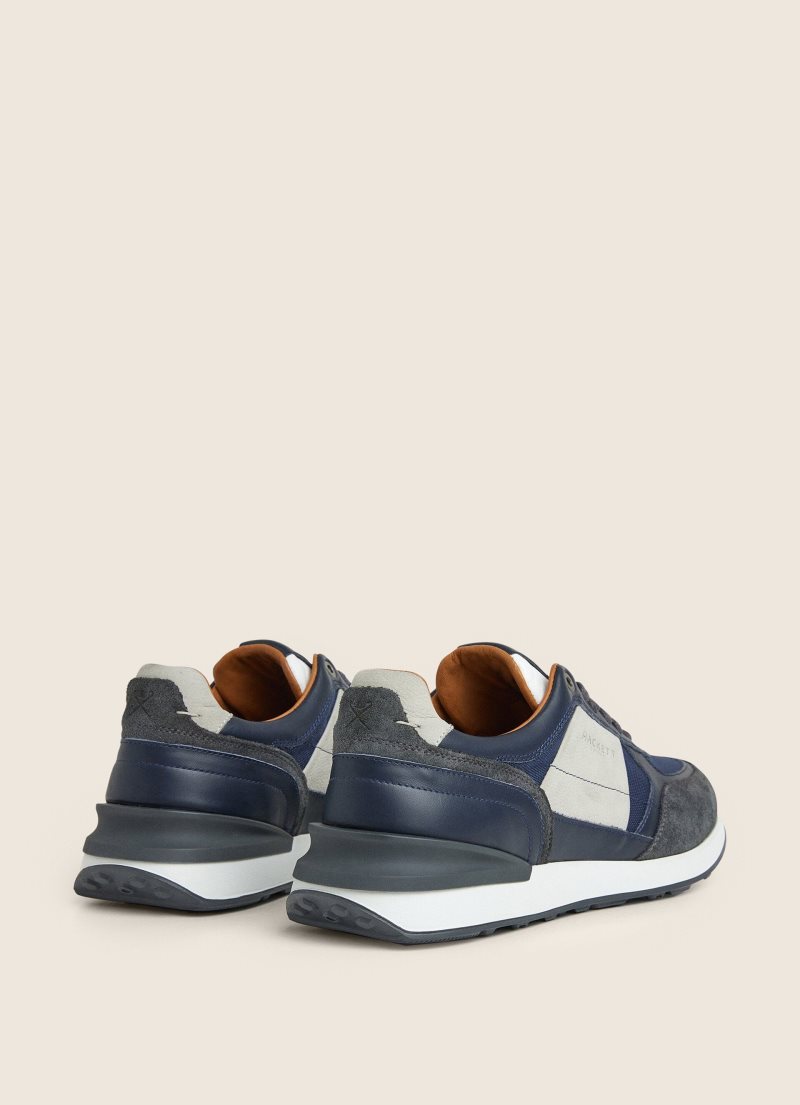 Hackett Combined Löpar Sneakers Casual Skor Herr Marinblå | GABKTL-652