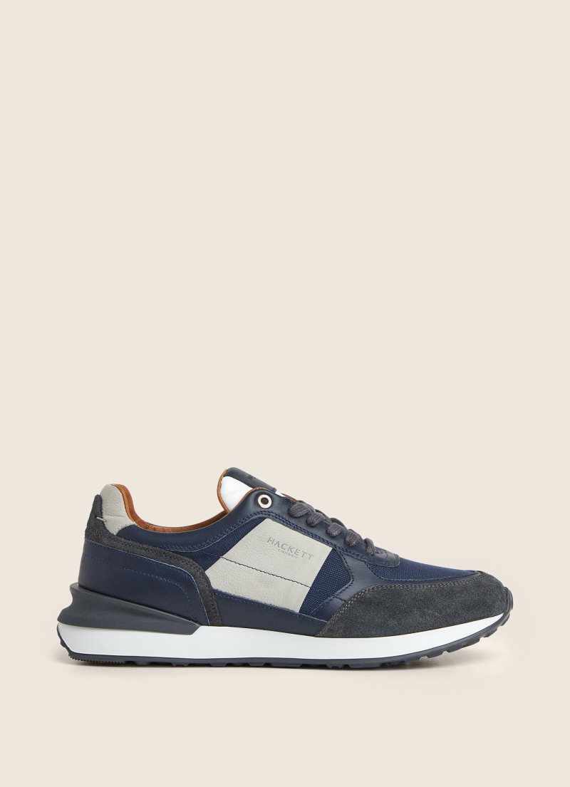 Hackett Combined Löpar Sneakers Casual Skor Herr Marinblå | GABKTL-652