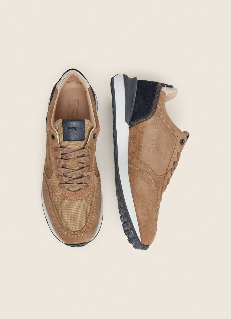 Hackett Combined Mocka Sneakers Casual Skor Herr Bruna | QZFXCB-721