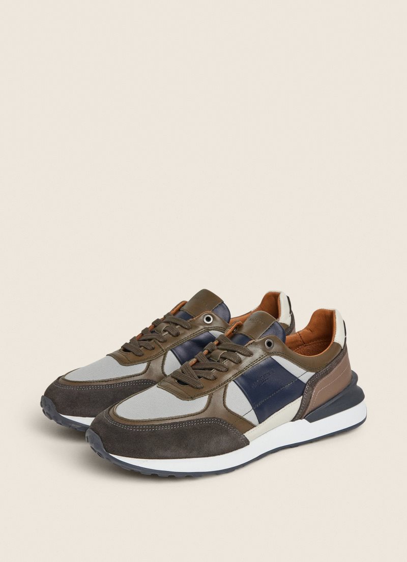 Hackett Combined Sneakers Träningsskor Herr Khaki Gröna | TNGKUI-904