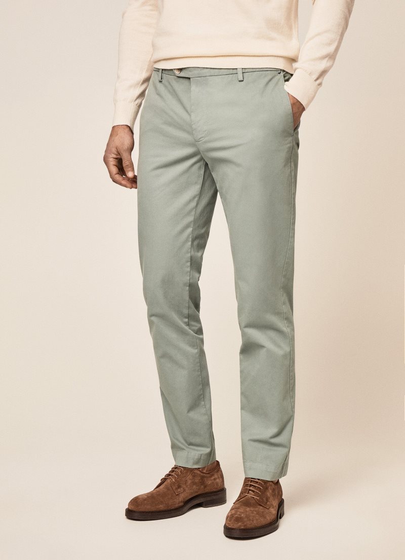 Hackett Core Kensington Slim Fit Långbyxor Herr Gröna | JWTISV-428