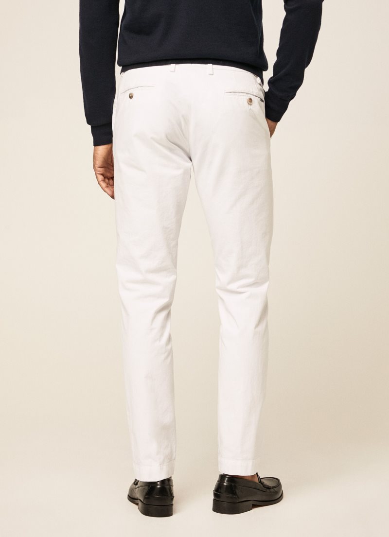 Hackett Core Kensington Slim Fit Långbyxor Herr Vita | OMYJQB-830