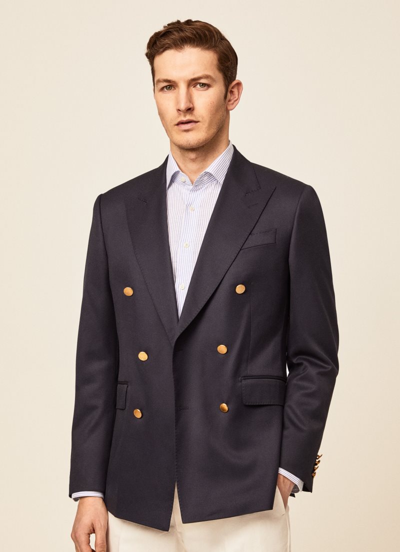 Hackett Crossed Blazers Herr Marinblå | SDBVTO-869