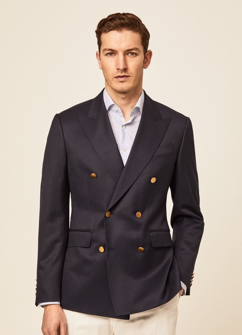 Hackett Crossed Blazers Herr Marinblå | SDBVTO-869