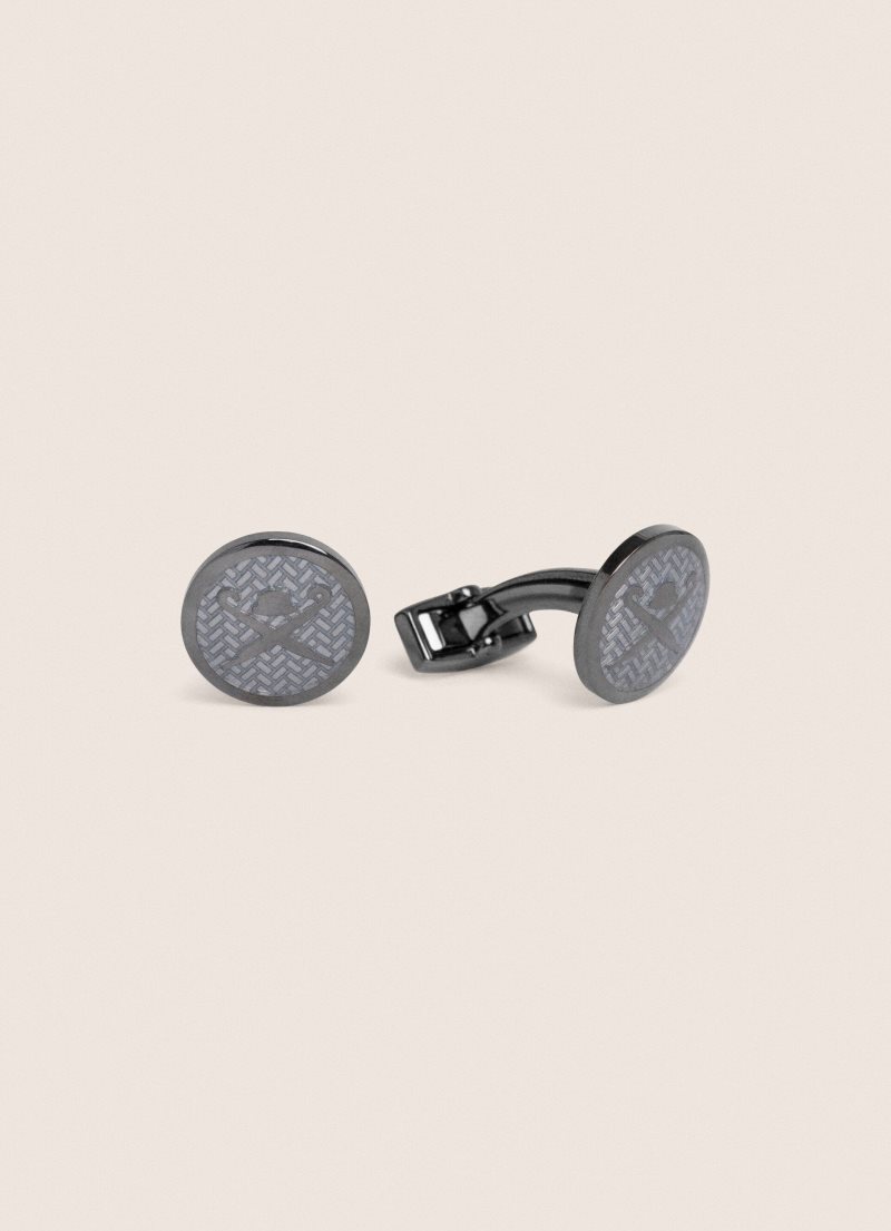 Hackett Cufflinks With Umbrella Logo Button Manschettknappar Herr Grå | JKTCUG-314