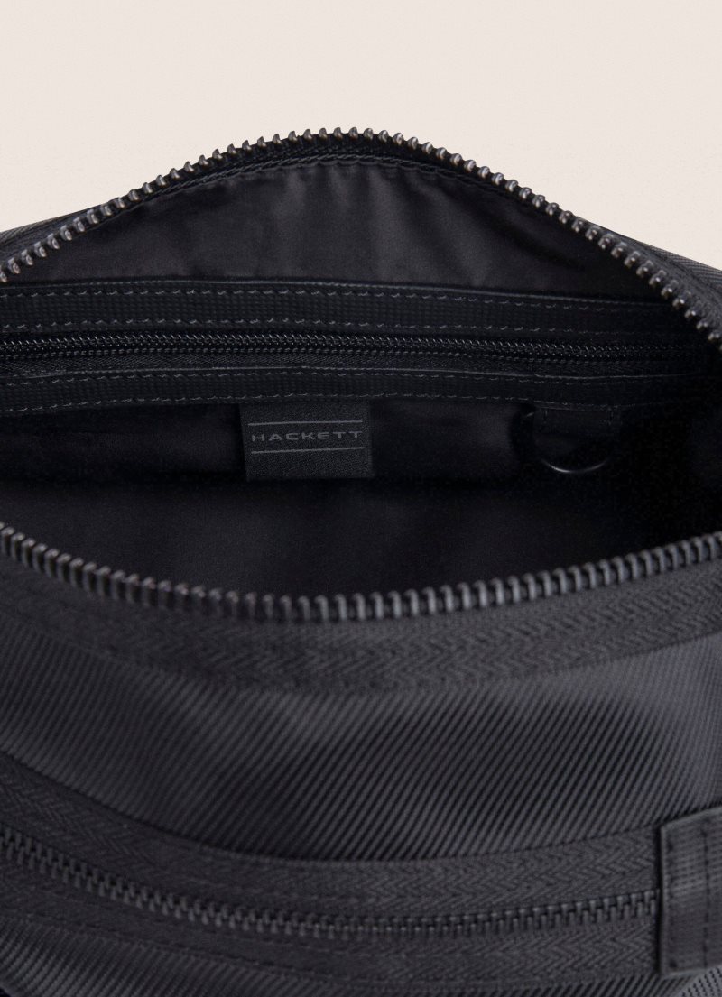 Hackett Double-slide Zipped Toiletry Väska Herr Svarta | VPIWZA-409