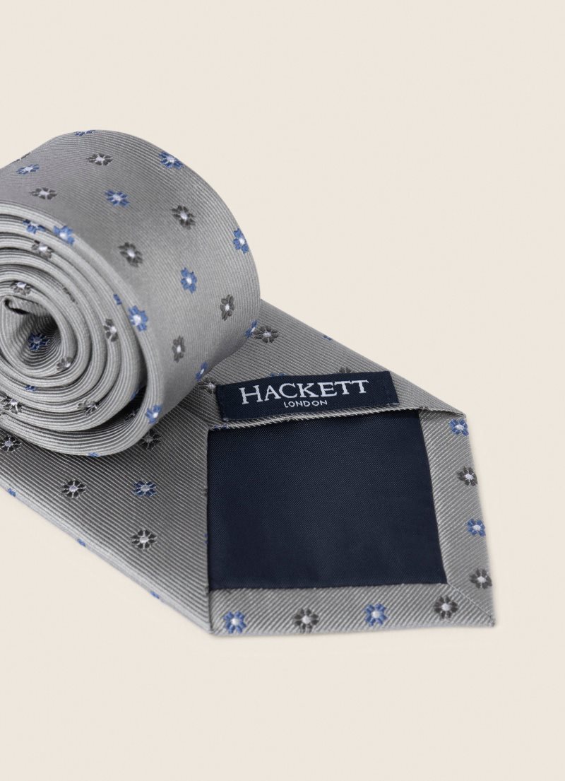 Hackett Floral Print Slipsar Herr Grå | HINYUF-508