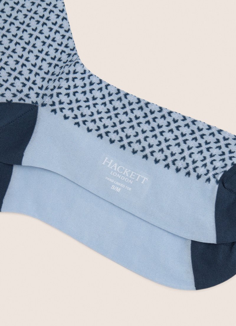 Hackett Geometric Print Strumpor Herr Ljusgrå | IZFLON-283