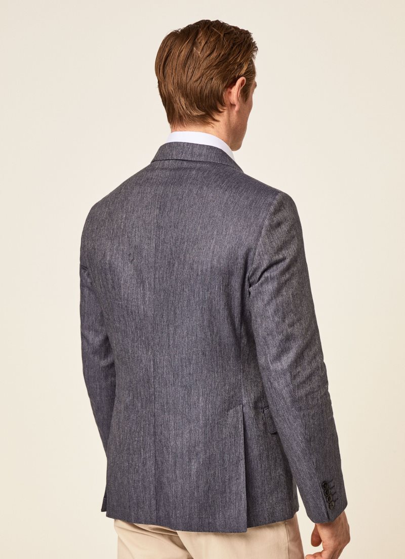 Hackett Herringbone Blazers Herr Marinblå | JBCHYX-620