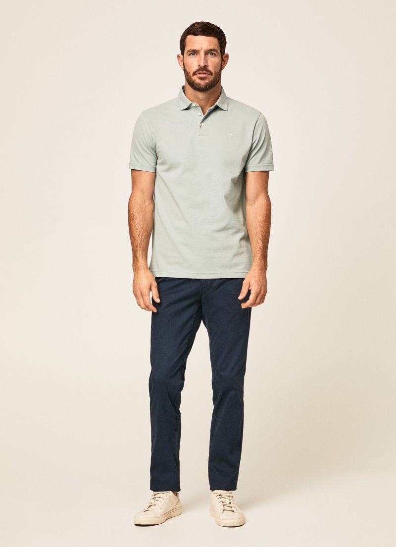 Hackett Klassiska Fit Korta Sleeve Piketröja Herr | EWMPIO-345