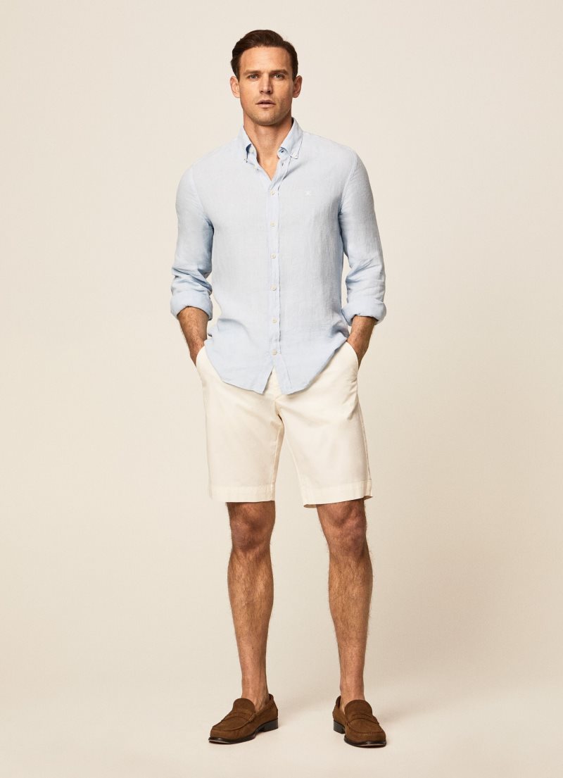 Hackett Klassiska Fit Shorts Herr Vita | SLBTEI-853