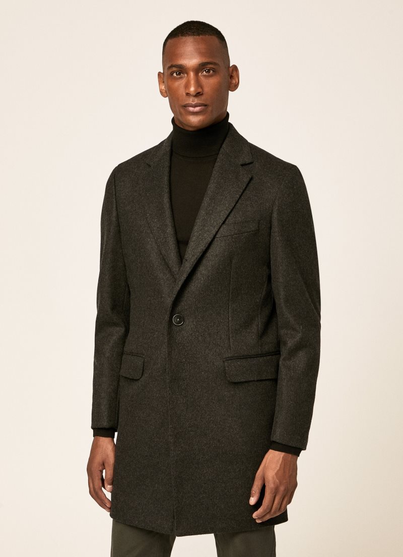 Hackett Klassiska Ull Cashmere Overcoat Jacka Herr Grå | MOKJBD-567