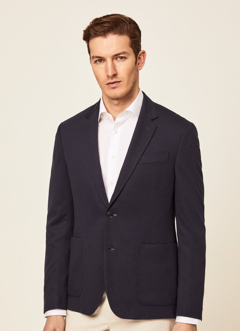 Hackett Knit Blazers Herr Marinblå | SPYADR-475