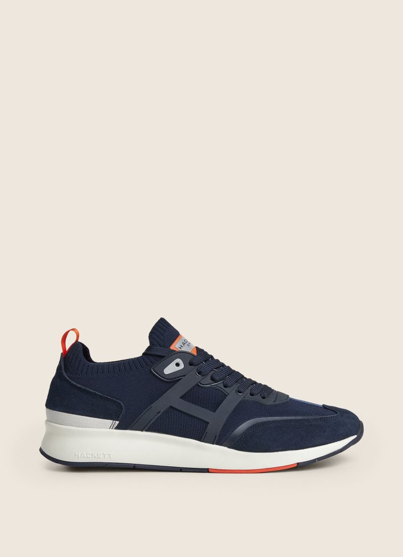 Hackett Knit Löpar Sneakers Träningsskor Herr Marinblå | JYRCDP-745