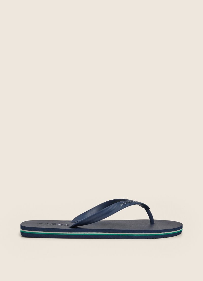 Hackett Logo Flip Flop Herr Marinblå | BVZXIK-735