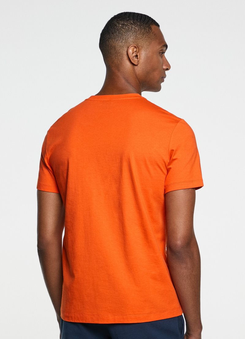 Hackett Logo Printed T-shirt Herr | VUWCDO-357